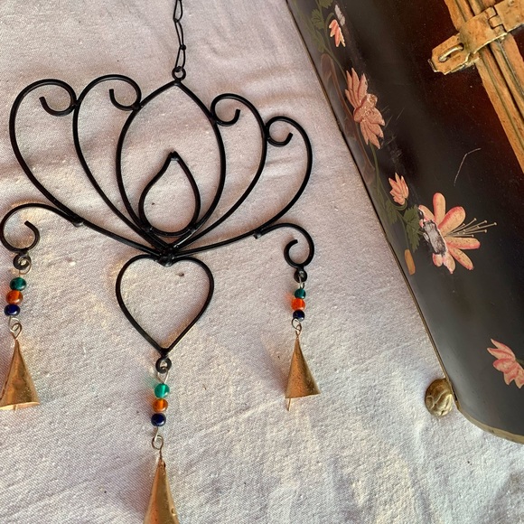 Vintage Lotus Gift Chest w/ Chimes Incense Candles Heart Porcelain Box & More 🌸 - Picture 4 of 10